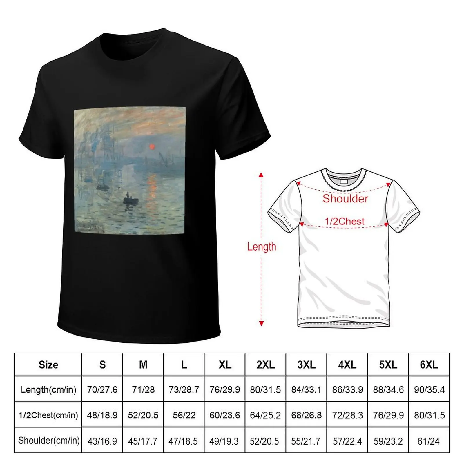 Monet Impression Sunrise Fine Art T-Shirt t shirts with prints T-Shirt