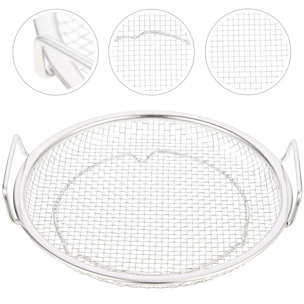Cesta Redonda Reutilizable para Freír, Resistente al Calor, con Asa Fácil de Agarrar, Ideal para Guardar, Perfecta para Freír Patatas, Carne y Verduras, Uso en Cocina y Restaurante, con Poco Aceite