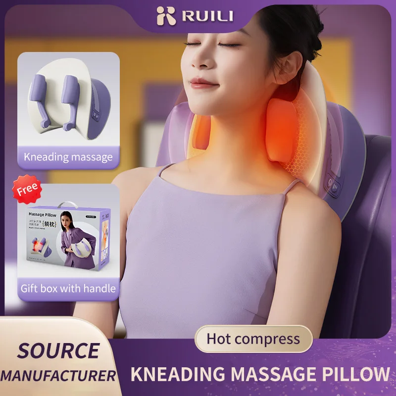 وسادة تدليك فقرة عنق الرحم شبه منحرف الكتف العجن الساخن ضغط المنزل متعدد الوظائف الخصر الظهر مدلك #1