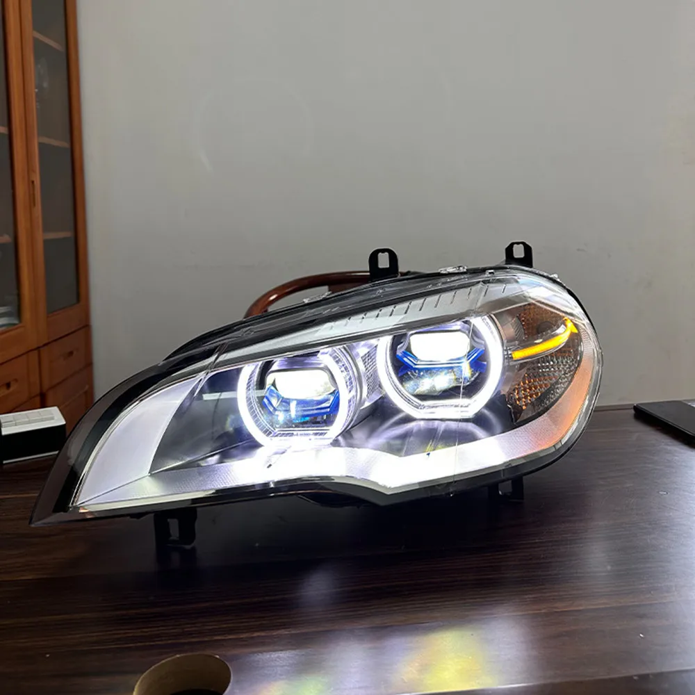 Car Led Headlights For BMW X5 E70 2007-2013 Modified Front Lights LED DRL Headlamp Assembly Plug And Play