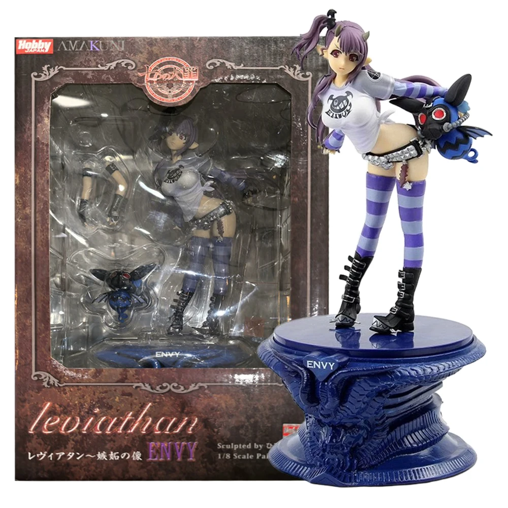 

22CM Anime Sin Seven Deadly Sins Leviathan Figure Jealousy Standing Model Toy Gift Collection Aciton Figure With a Bottom Base