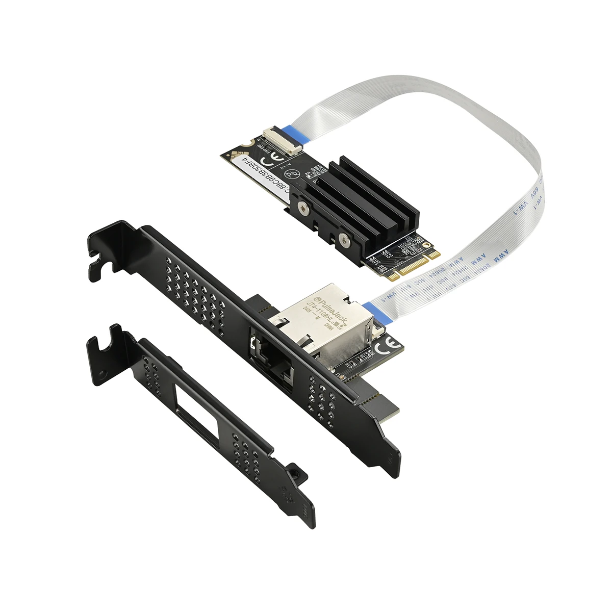 Adaptador de rede Ethernet IOCREST, M.2 B + M, Placa de rede de porta única, Controle Industrial, Servidor de Grau, 10Gbps, RJ45, AQC113