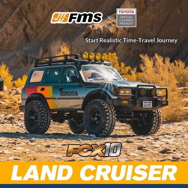 1/10 Fms Fcx10 Lc80 Rc Tracked 4x4 Off-Road Land Cruiser Authorized Rc Model Car Rtr Enthusiasts Love Remote-Controlled Cars