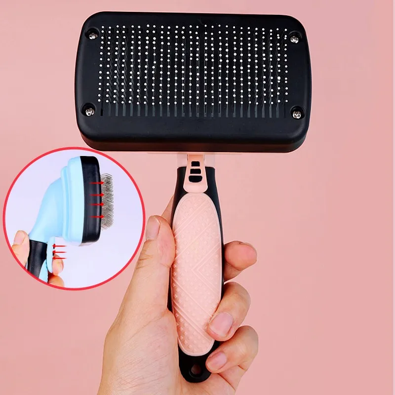 

Dog Brush Automatic Pet Hair Remover Dog Grooming Brushes No Hurt Large Dogs Comb Self-cleaning Cat Brush Massage Dogs Brushes