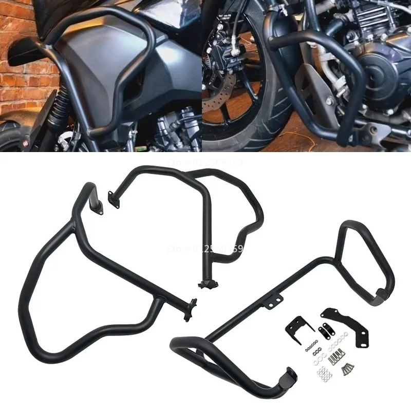 For Suzuki V-Storm DL250 Motorcycle Bumper DL 250 2016 2017 2018 2019 2020 Upper&Lower Engine Guard Highway Freeway Crash Bar