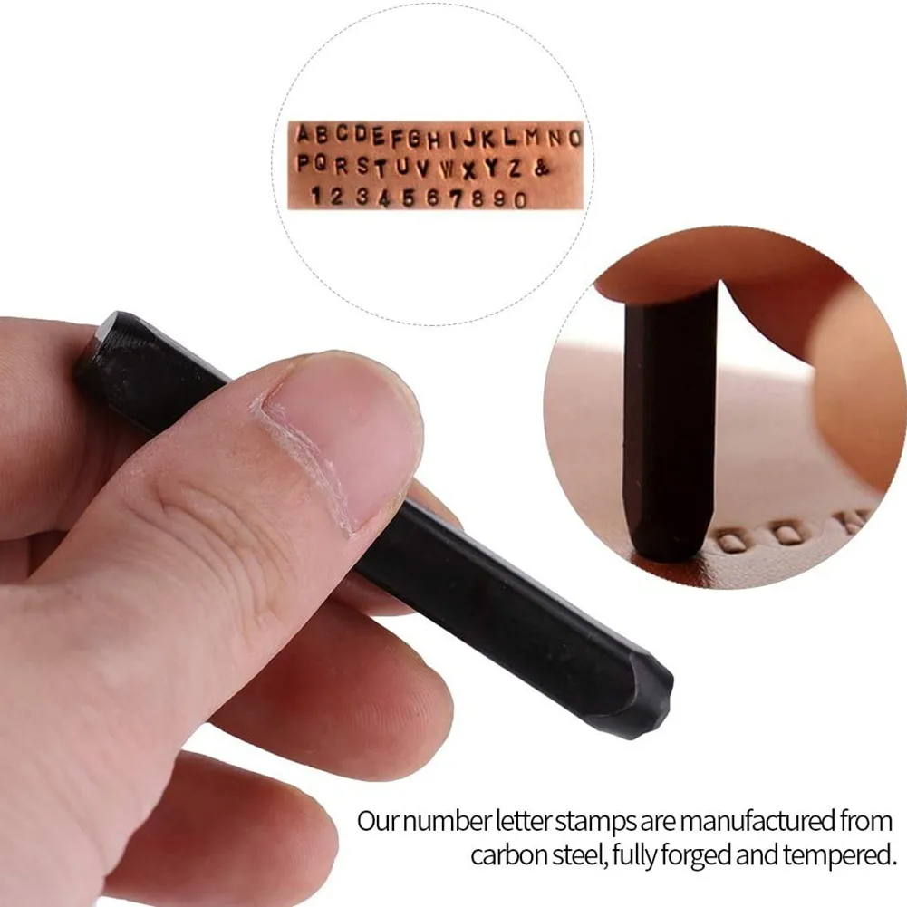 

A-Z Letter Punch Stamps Accessories Alloy steel Leather 27pcs Alphabet Decorative Engraving Keys Labeling Metal