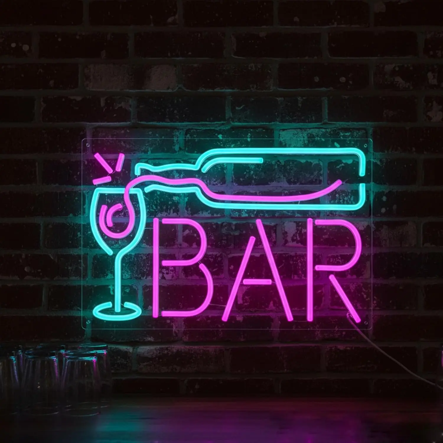 

Neon Bar Sign Wall Art Decor Playful sparkling neon, party must-have, New Year’s countdown