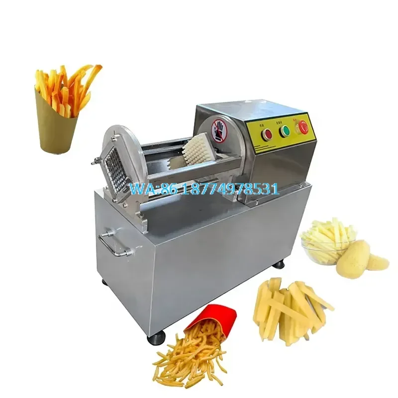 Wmwmnu Automatic Slitting for Vegetable Strip Fruit Potato Chips Cutter French Fries Slicer Cutting Shredding