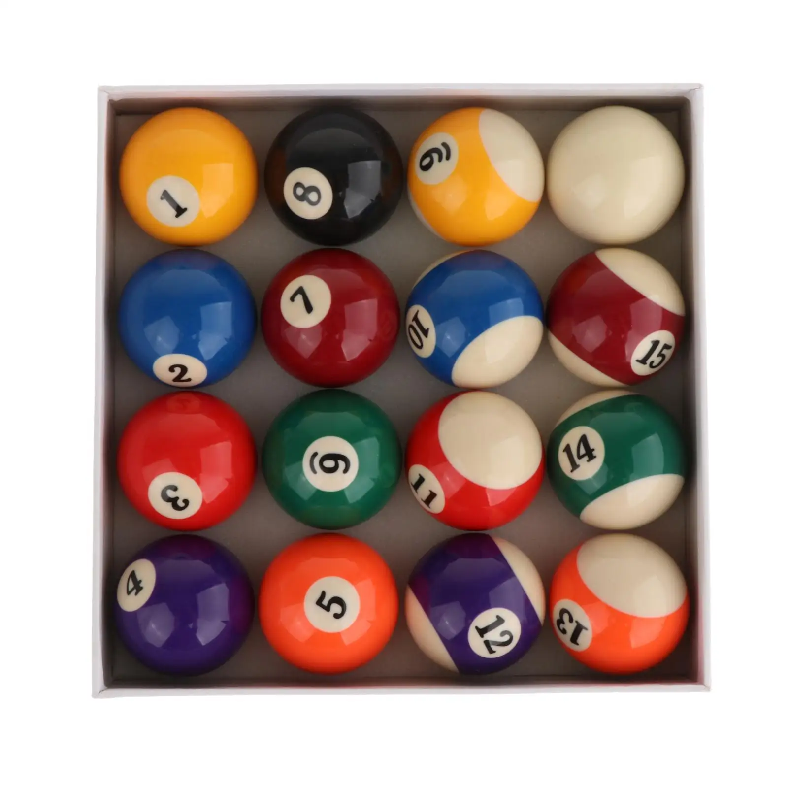 

16 Pieces Billiard Balls Durable Home Game 15 Numbered Balls 1 White Ball