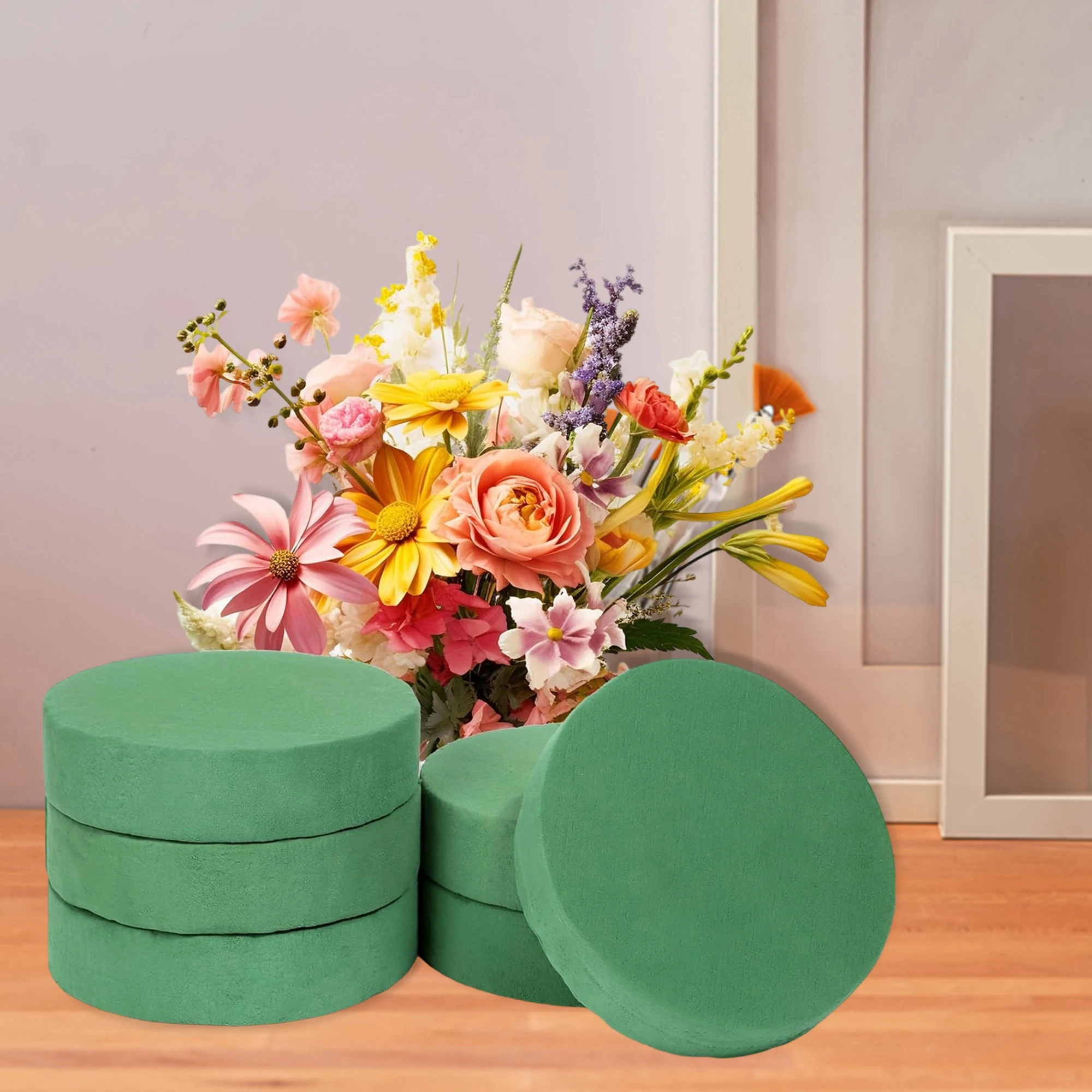 12 قطعة من كتل الرغوة الملونة المتنوعة للمشروعات اليدوية التي تصنعها بنفسك وترتيبات الزهور ومستلزمات رغوة الزهور الرطبة والجافة #5