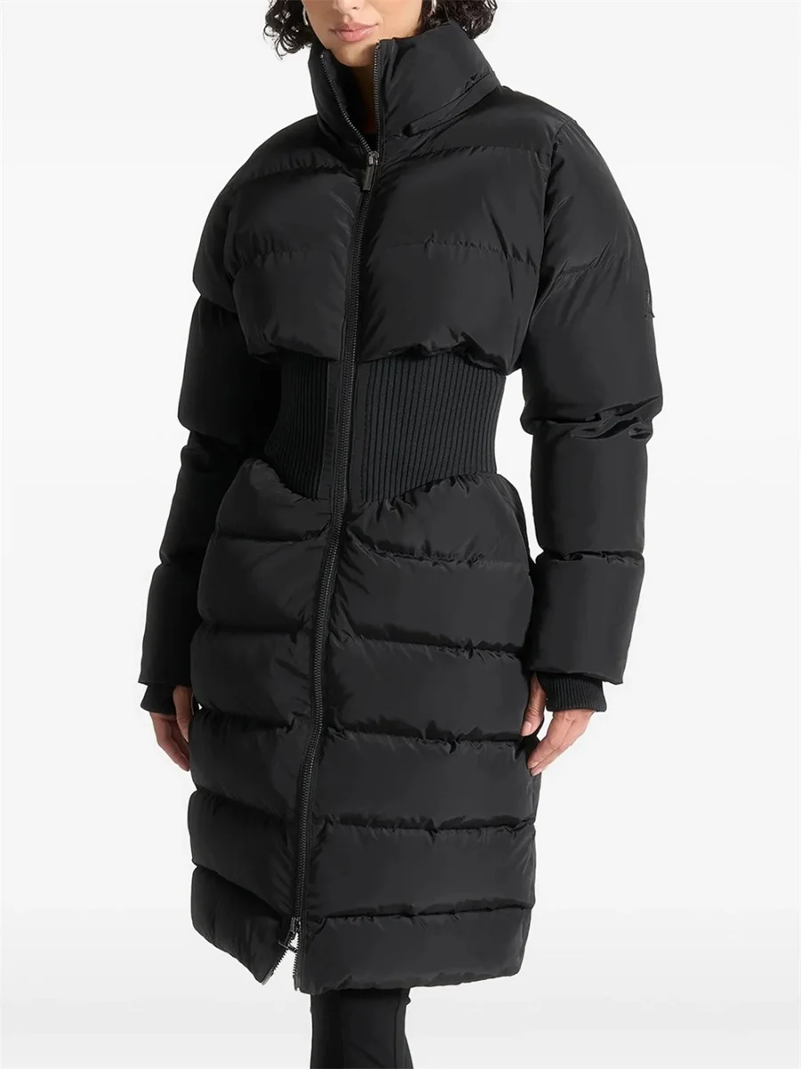 سترة نسائية شتوية 2026 ، ياقة عالية ، حزام الخصر ، معطف طويل للنساء ، Y2K موضة جديدة ملابس خارجية معطف الصدرية