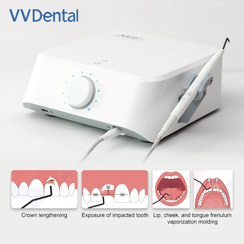 VVDental Portable Dental Electrosurgical Unit Electric Surgical Scalpel Automatic Coagulation Function 7pcs Electricity Knife