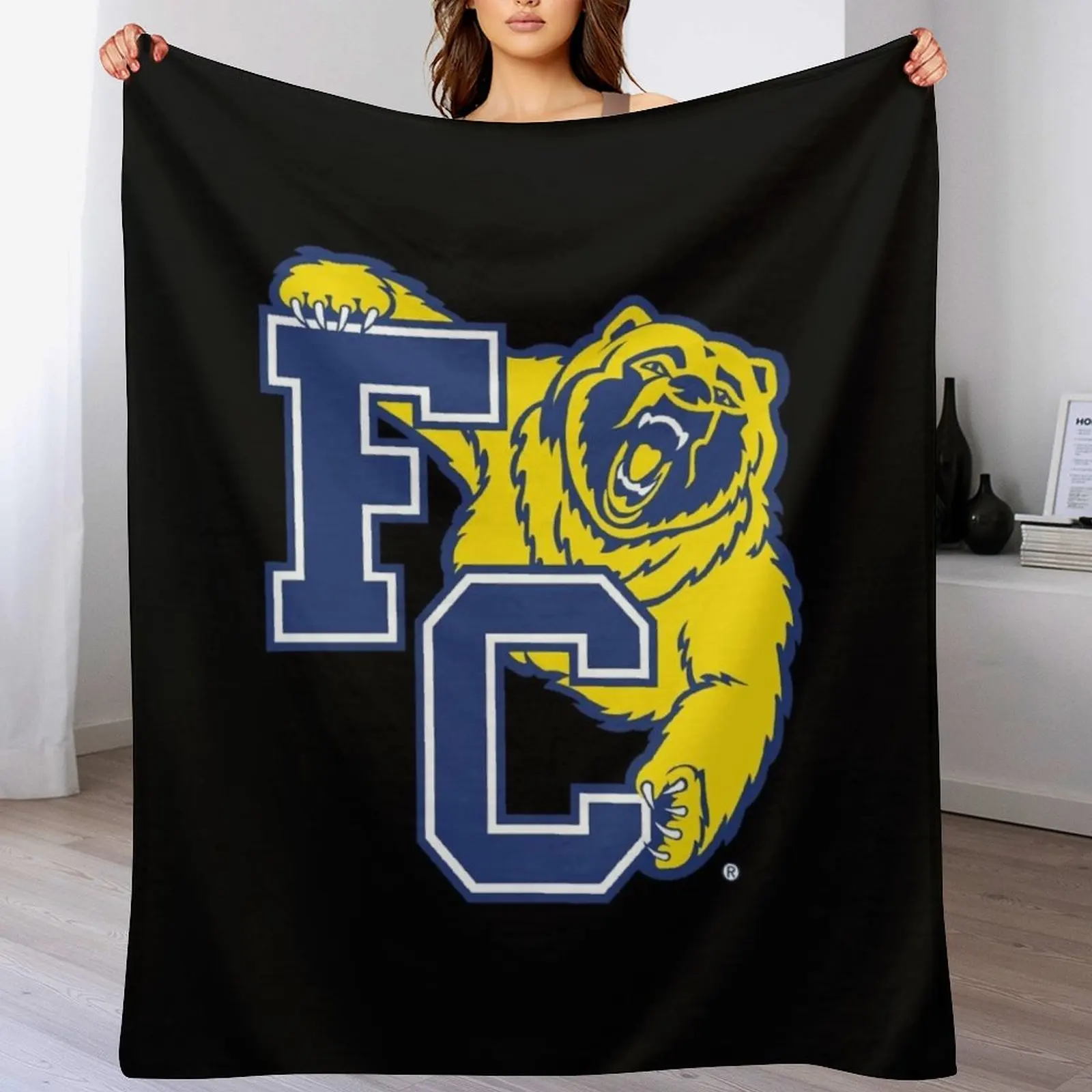 Franklin College grizzlies Throw Blanket Decoratives Hair Plaid Thins Blankets