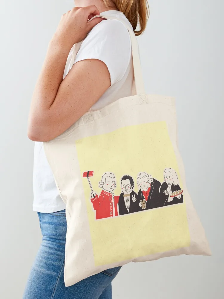 

Mozart Schubert Beethoven Bach Tote Bag canvas tote bags women personalized Canvas