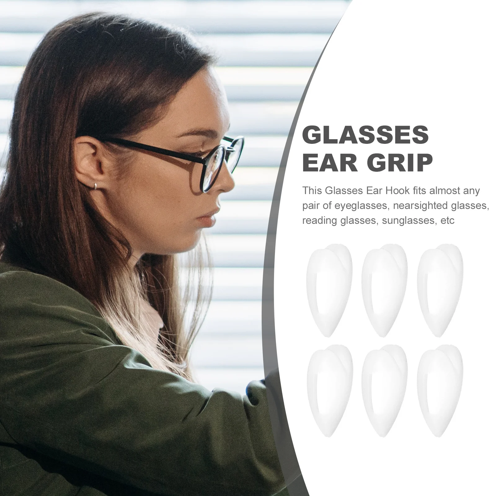 

Anti Slip Glasses Hooks Silicone Ear Grips For Eyeglasses Fit Nearsighted Sunglasses Work Exercise Glasses Slip