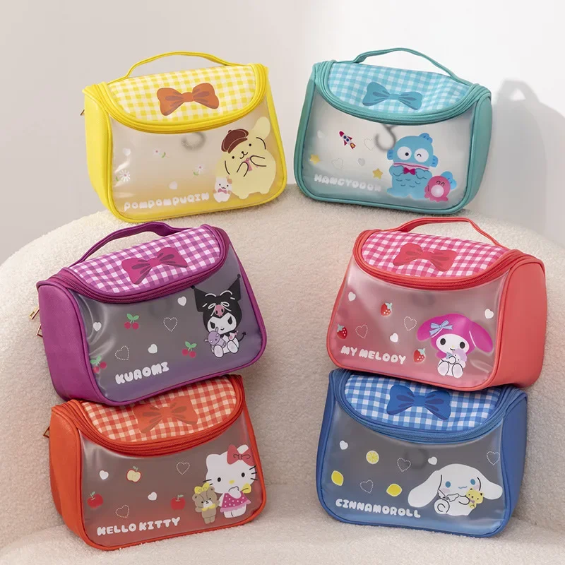 

Hello Kitty My Melody Anime Kawaii Sanrio Handheld Cosmetic Bag Ins Cute Kuromi Travel Waterproof Storage Case Gifts for Girls
