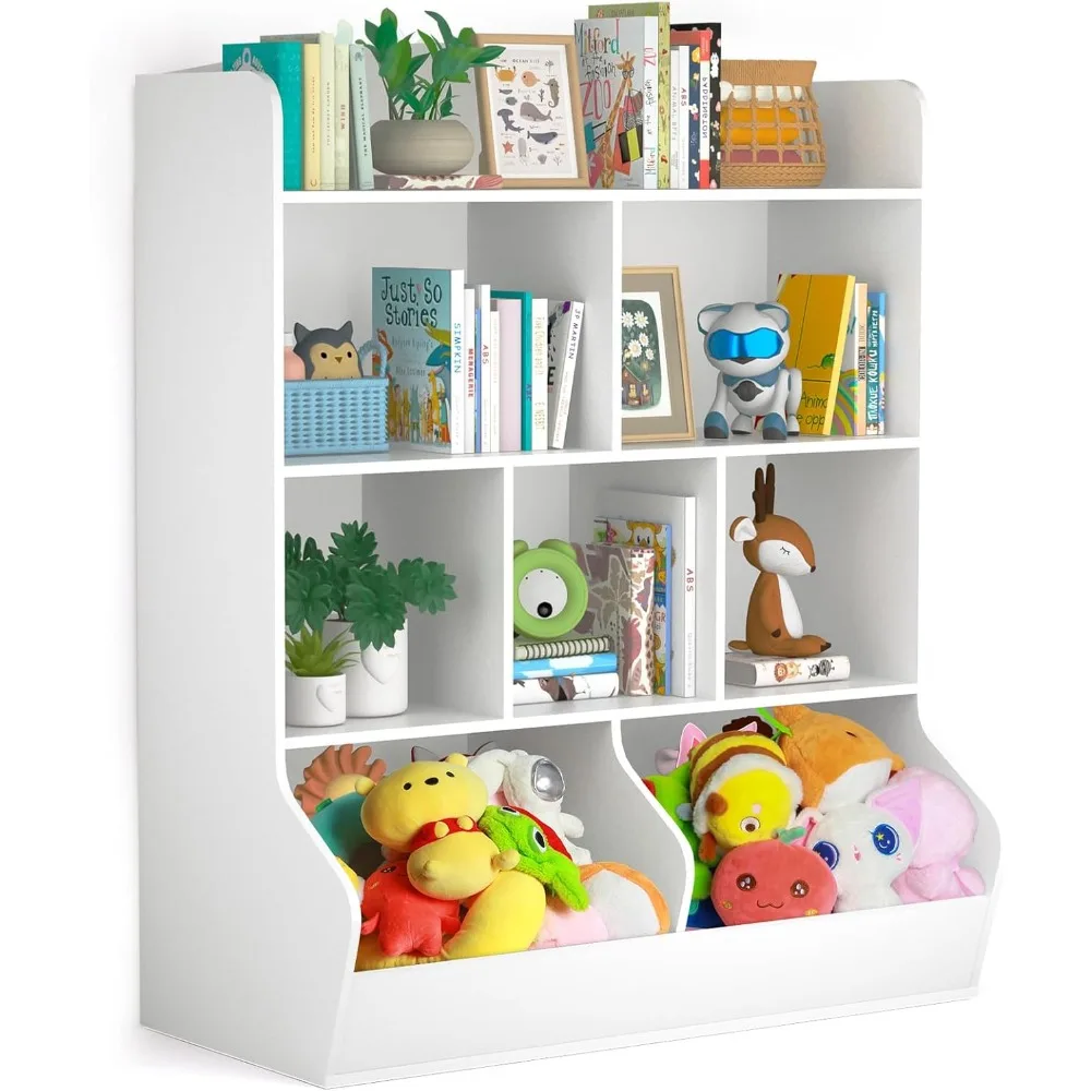 

Kids Toy Storage Organizer, Odor-Free Kids Bookshelf and Toy Storage, Suitable for Boys and Girls' Playroom/Bedroom, Storage for