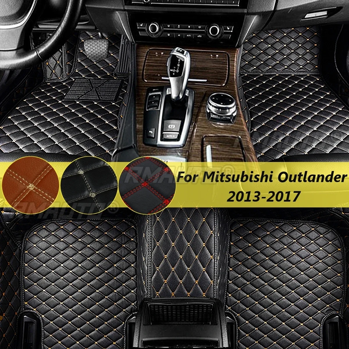 

Car Waterproof Floor Mats For Mitsubishis Outlander Asx 2011 - 2015 Car Accessories Floor Pad Foot Pad F & R Leather