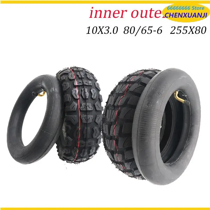 

Шина 80/65-6 (внутренняя и внешняя) для электросамокатов Zero 10x, Dualtron, Kugoo M4, обновленная 10-дюймовая внедорожная шина 10x3.0 (255x80)