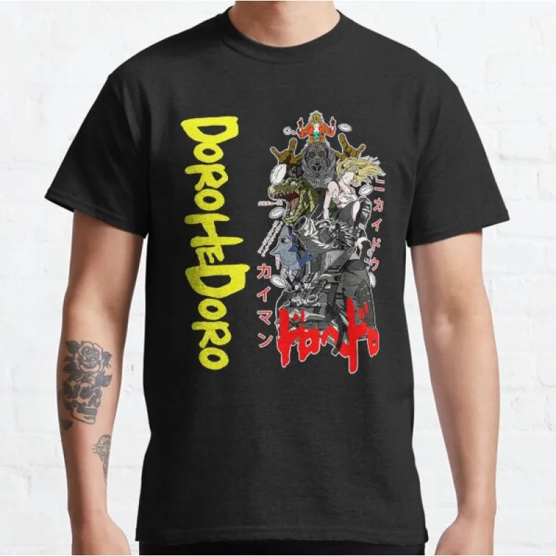

0405 Manga Dorohedoro caiman Anime T shirt kaiman Manga Men's print Graphic Tee Shirt 100% cotton Y2K clothes All size tops