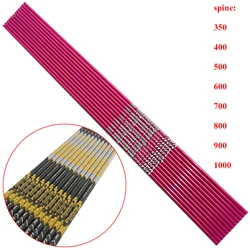 6 pezzi tiro con l'arco frecce in carbonio puro albero ID4.2mm arco ricurvo e accessori per tiro a freccia