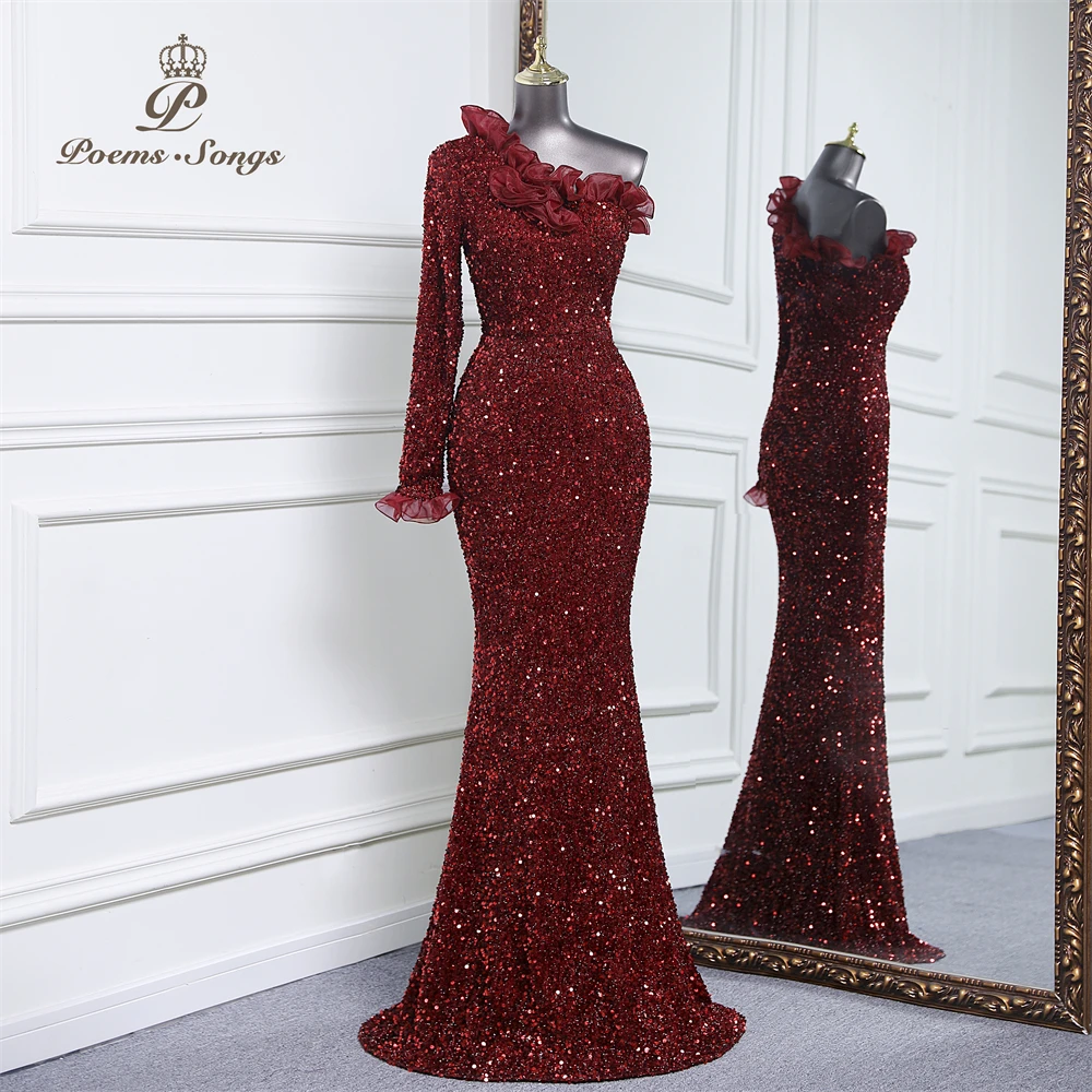 

Women's evening dress Sexy burgundy sequins Evening gowns bridal dress Ceremony dress bridesmaid dress maxi dress Dresses gala