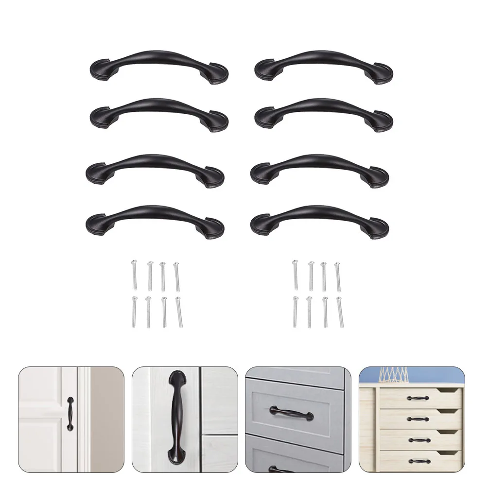 

8 pcs Wardrobe Door Handle Zinc Alloy Cabinet Drawer Pull Retro Home Decor Knob Durable Hardware Cupboard Handle Door Opener