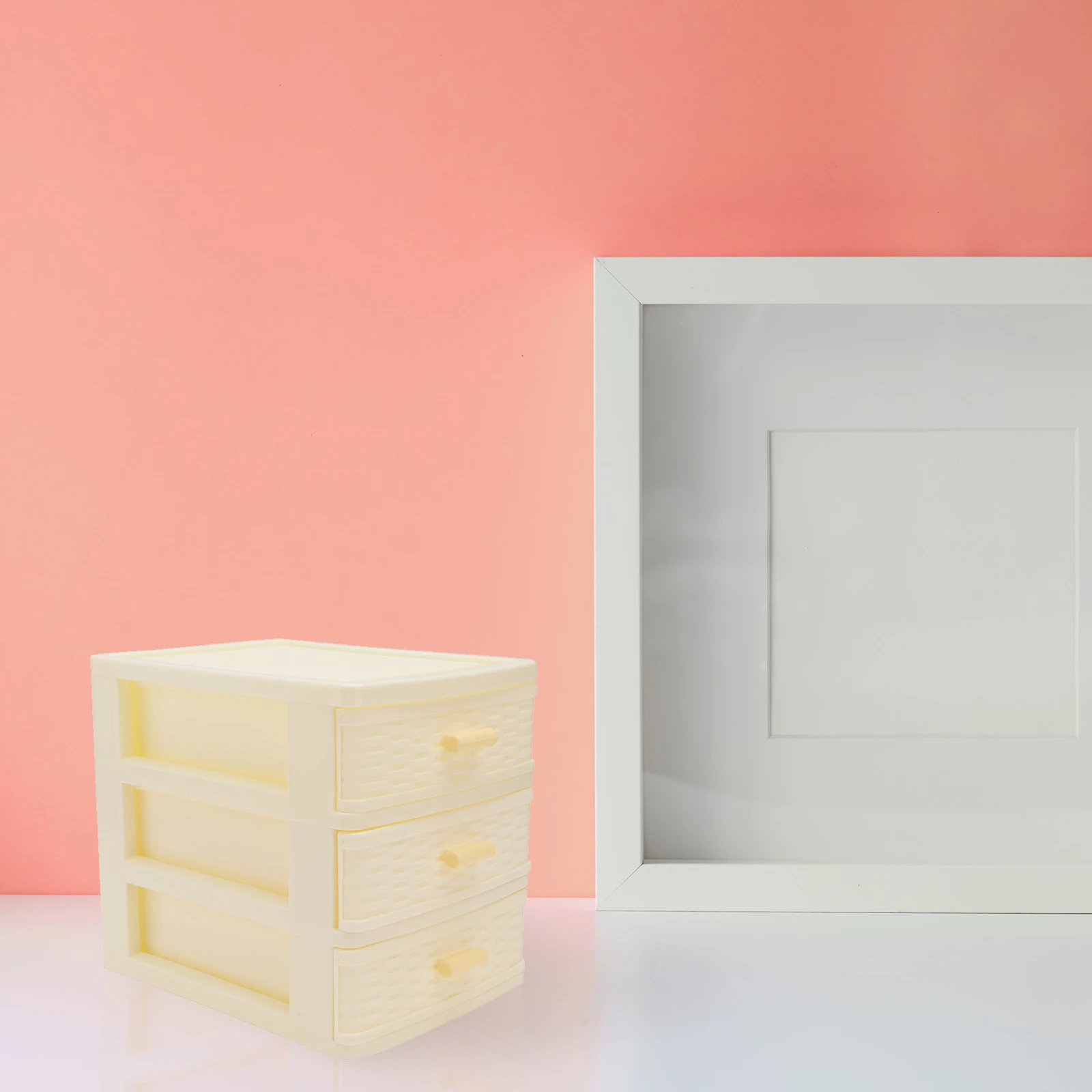 

1pc Multi-Layer Storage Box Desktop Organizer For Dormitory Makeup Case Sturdy Lightweight Space-Saving Design Holds