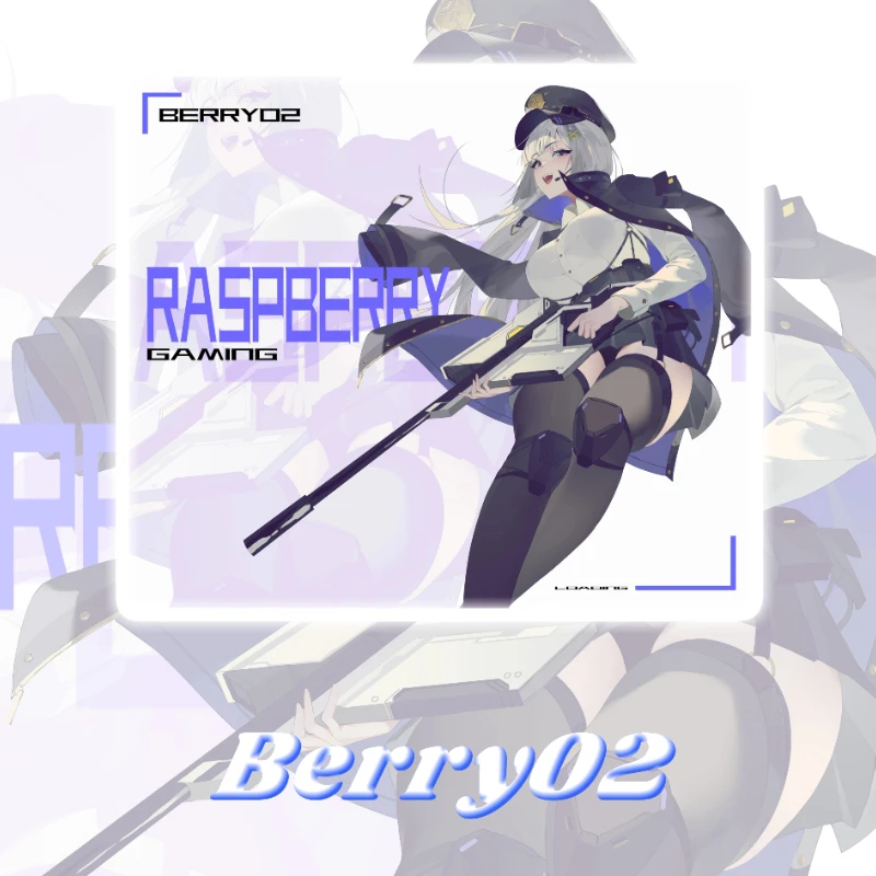 

Raspberry Gaming Berry02 Mouse Pad - High-Density Micro-Fleece Craft, Polyurethane Adhesive Base, Preferred by FPS Players