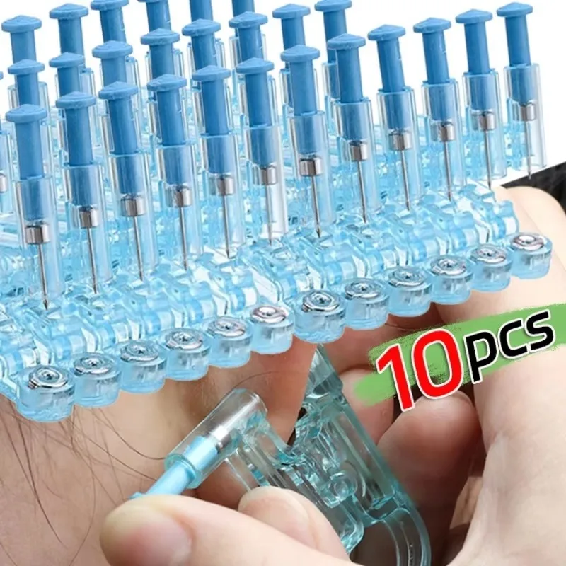 10 adet Tek Kullanımlık Steril Kulak Delme Tabancası Seti Asepsis Sağlıklı Güvenlik Burun Küpe Delici Makinesi Kulak Çıtçıt göbek takısı Aracı