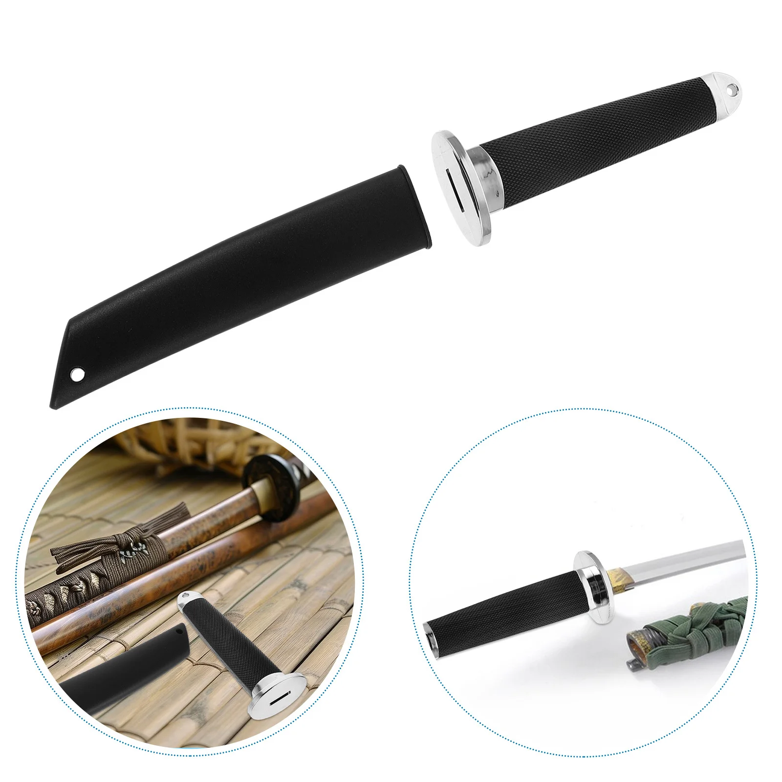 

1Set Japanese Sword Handle Replacement Parts DIY Katana Making Handle Accessory Kit with Sheath for Functional Upgrades and