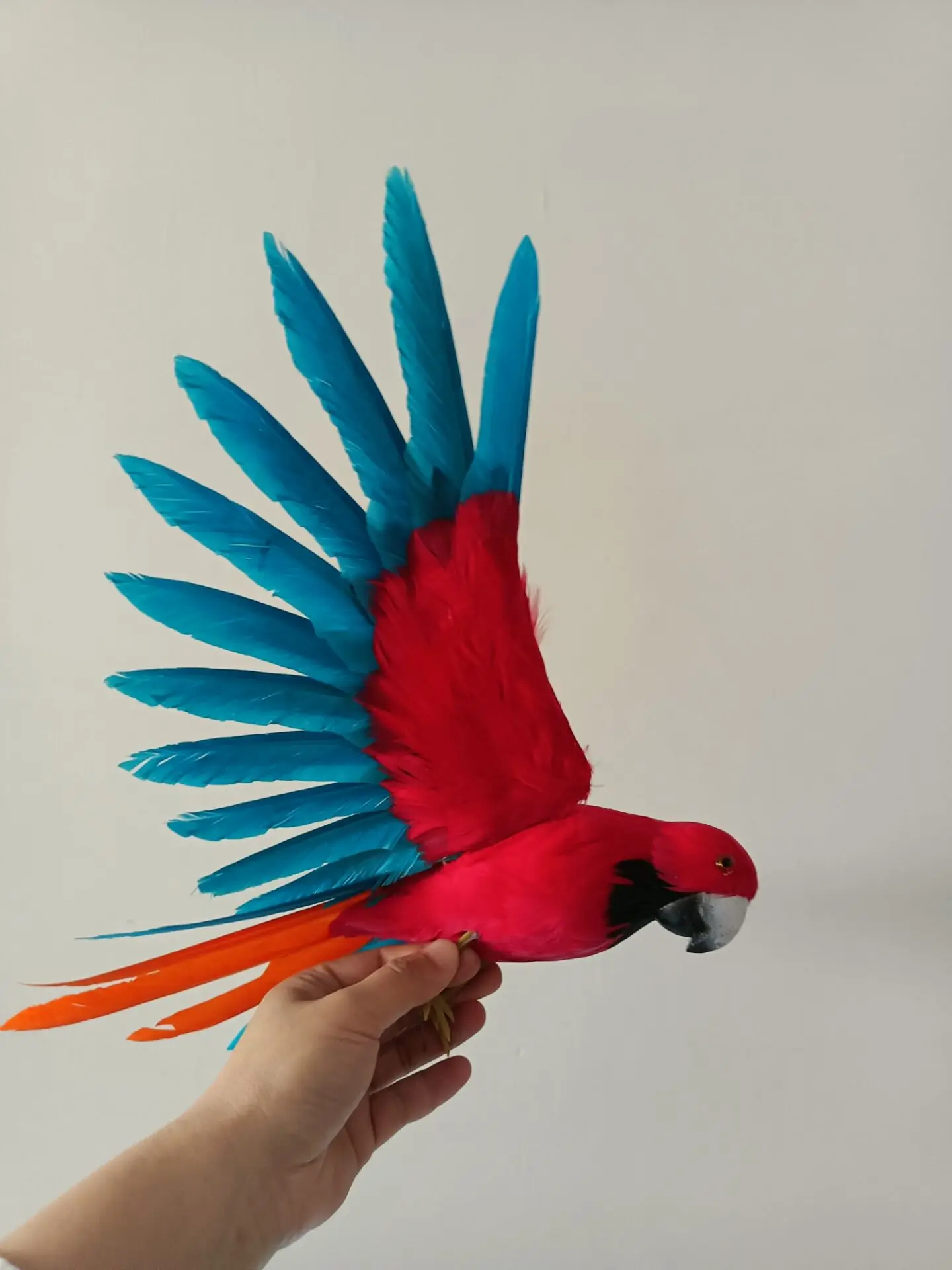 cute simulation parrot toy foam&feather colorful bird model gift about 30x50cm c2791