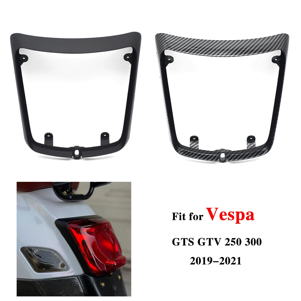Pokhaomin Motocyklowa osłona tylnego światła ABS Tylna lampa LED Ochronna osłona tylnego światła do VESPA GTS GTV 250 300 2019-2021