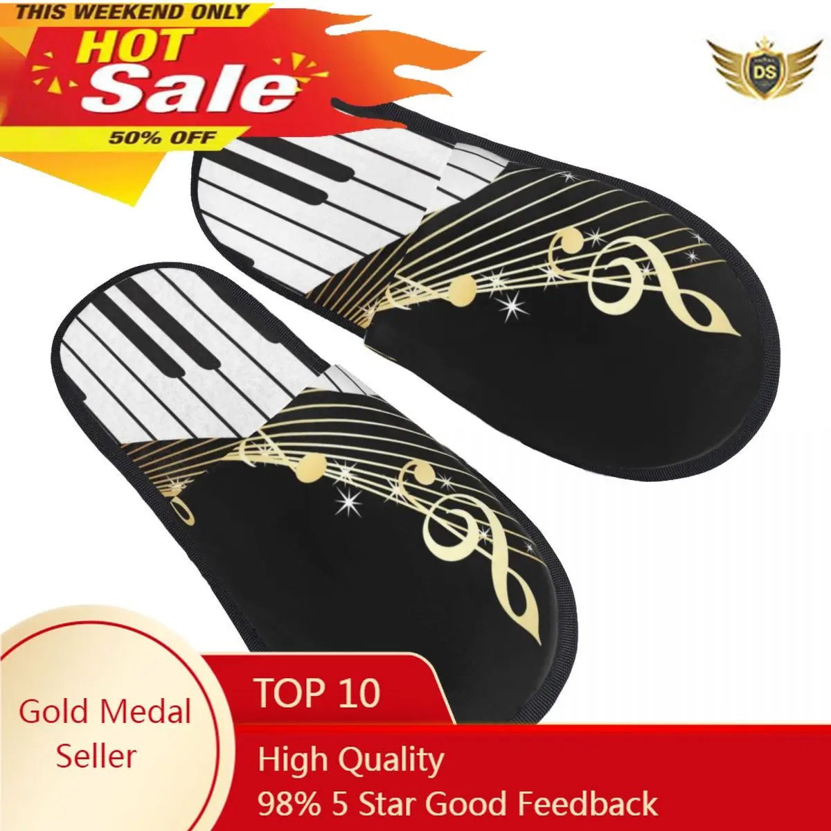 

Indoor Piano Music Notes Warm Slippers Winter Home Plush Slippers Fashion Home Soft Fluffy Slippers