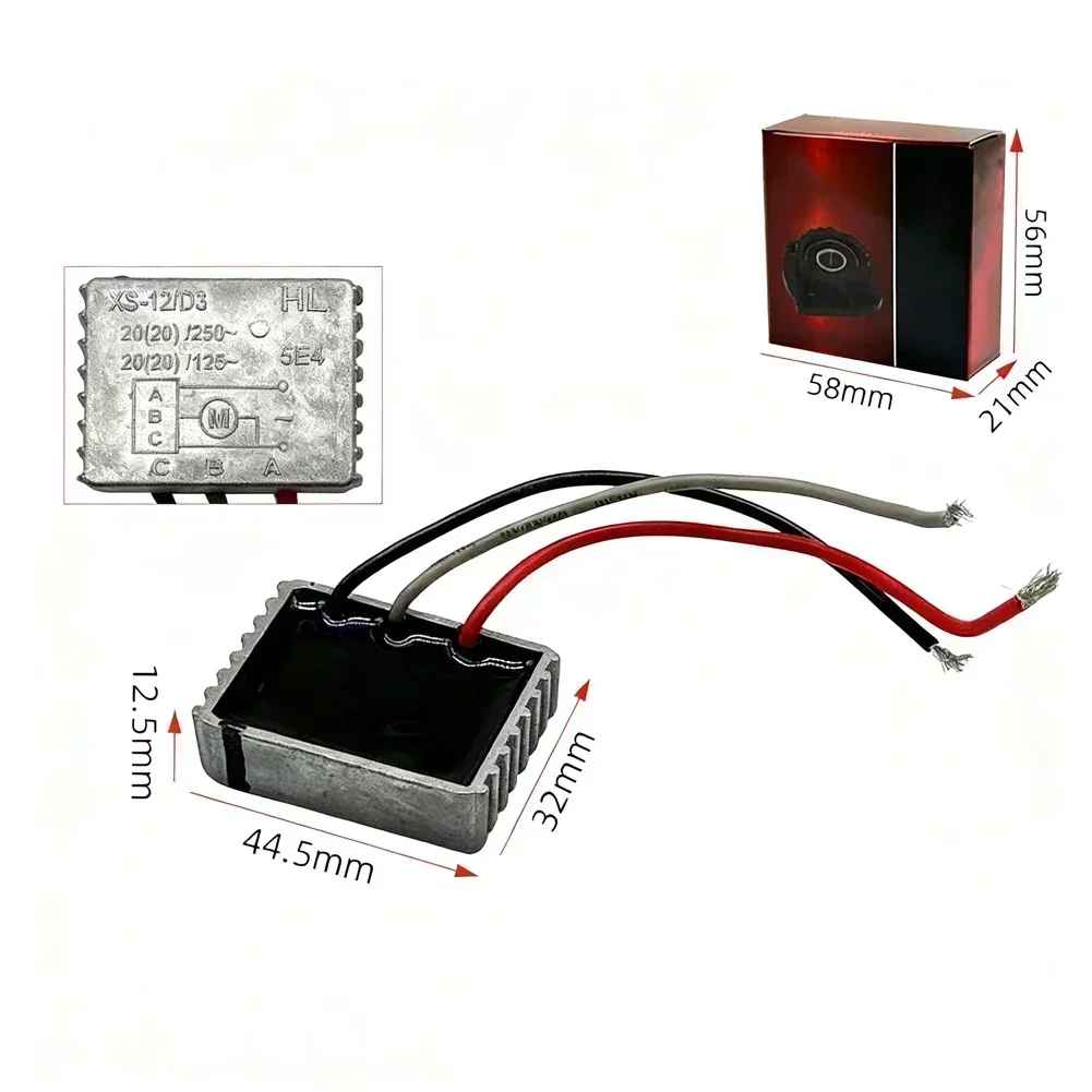 Electric Tools Soft Startup Current Limiter Switch Module 16A Retrofit With Plastic Housing And Soft Start Feature