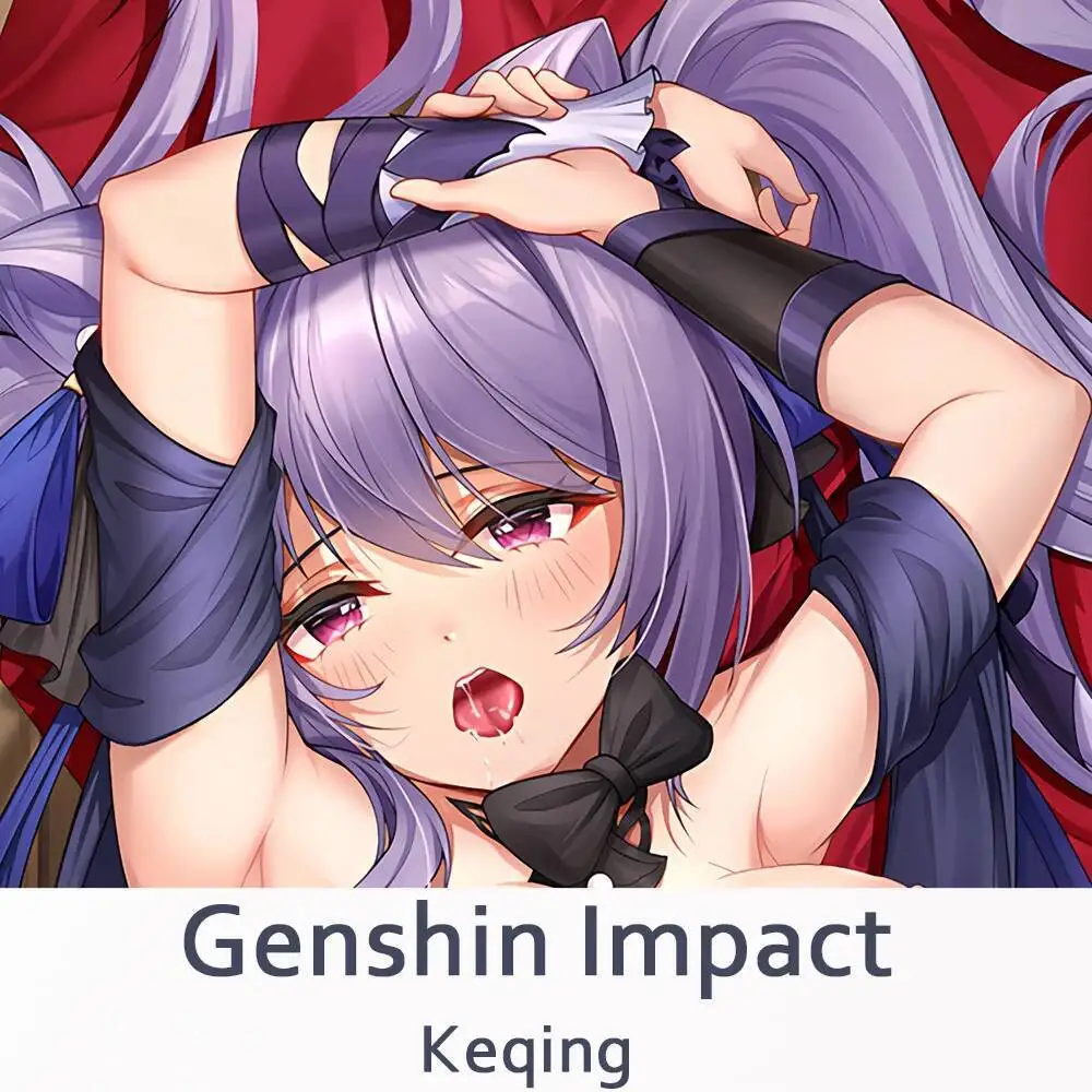 Jeu Genshin Impact Keqing Dakimakura étui complet Double face imprimé bricolage taie d'oreiller décorative