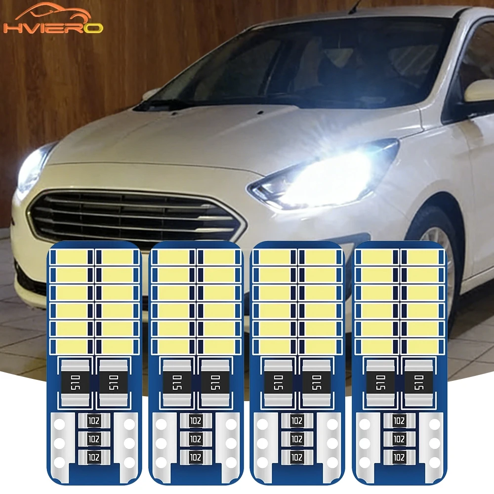 1/2/4/10Pcs T10 W5W 3014 24SMD LED Canbus Car Interior Map Dome Light Bulb White No Error 194 168 Brake Parking Turn Signal Lamp