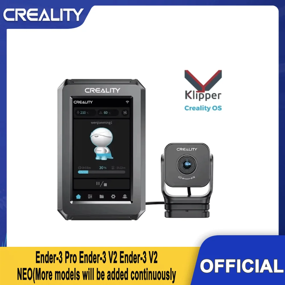 

Creality Nebula Pad 4.3 Inch Touch Screen + Nebula Camera with High-Speed Printing for Ender 3 /Ender-3 Pro/ Ender-3 V2 / V2 NEO