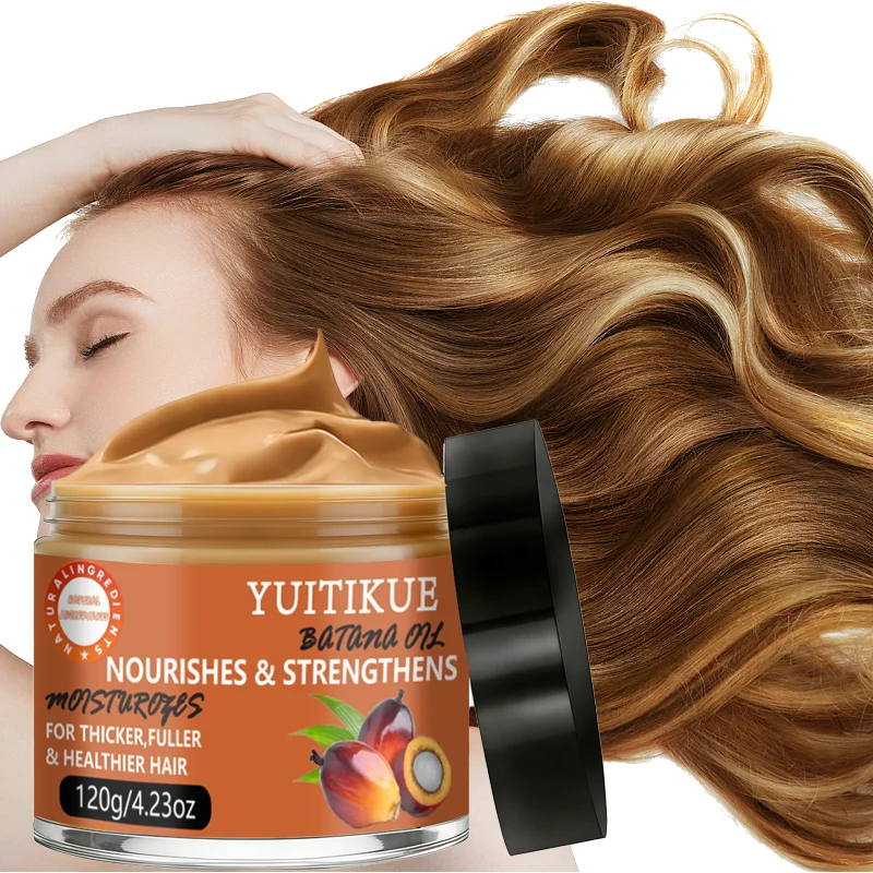 

YUITIKUE Натуральный крем для волос с маслом батана - увлажняет кожу головы, придает блеск и текстуру для шелковистых и сильных волос