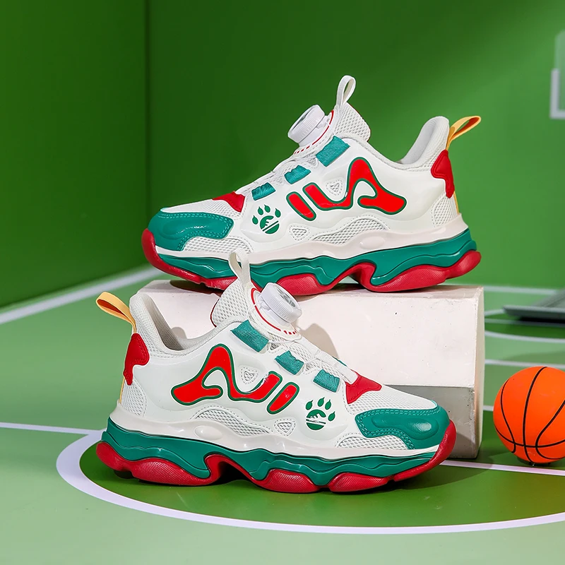 

Autumn New Outdoor Mesh Childrens Sports Shoes Refreshing and Shock-absorbing Running Shoes Trendy and Stable Casual Shoes