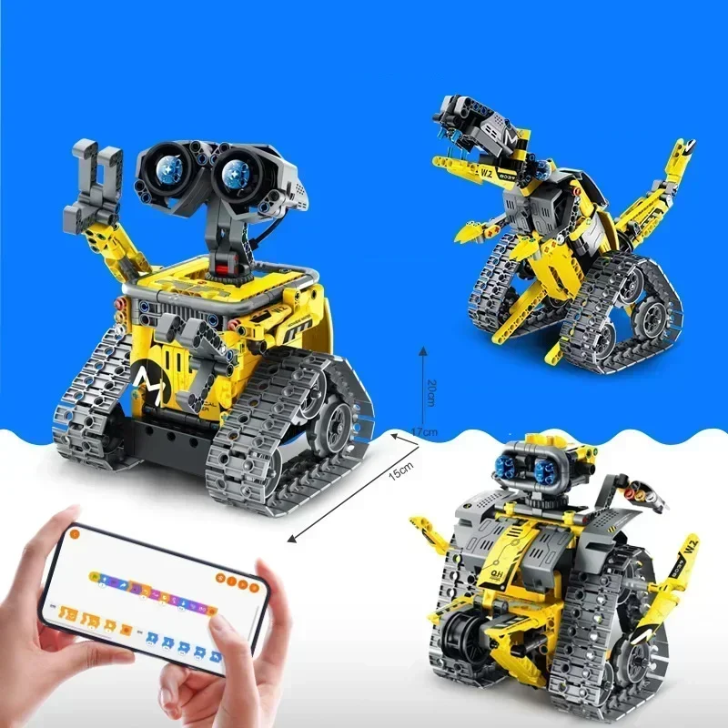 3 in 1 APP RC Technical Blocks CUTE Cartoon Robot Brick Space Droid Model Building Toys Friends Gift Kid Birthday Christmas