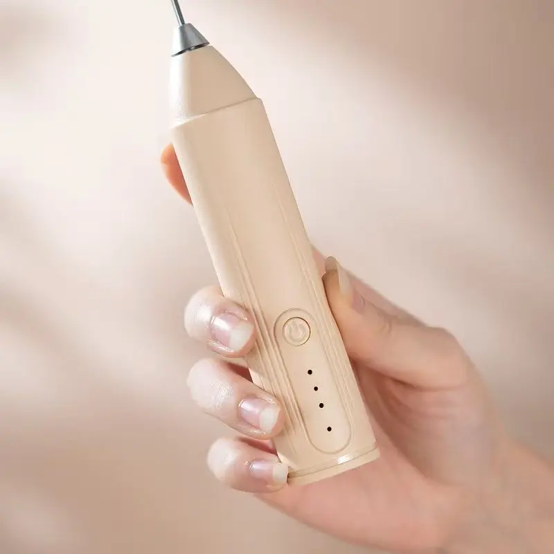 Máquina elétrica de café com leite, batedor de leite, batedor de ovos recarregável de 3 velocidades, máquina portátil de geléia de bebidas, liquidificador de cozinha