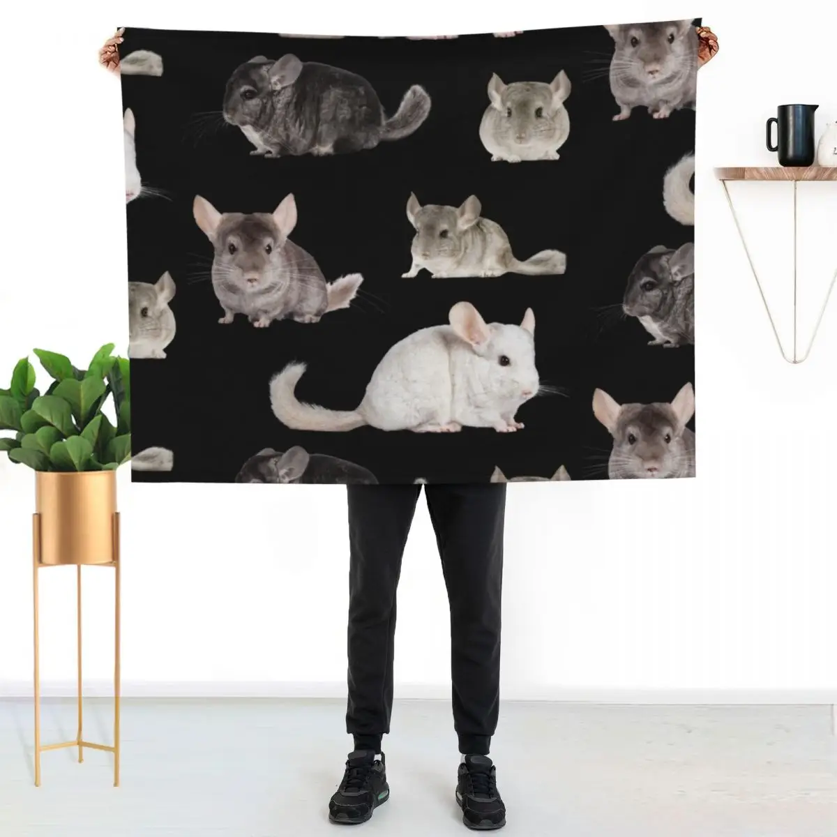 Chinchilla Sticker Pack Throw Blanket Fashion Sofas Luxury Throw Bed covers Soft Beds funny gift Cute Plaid Blankets