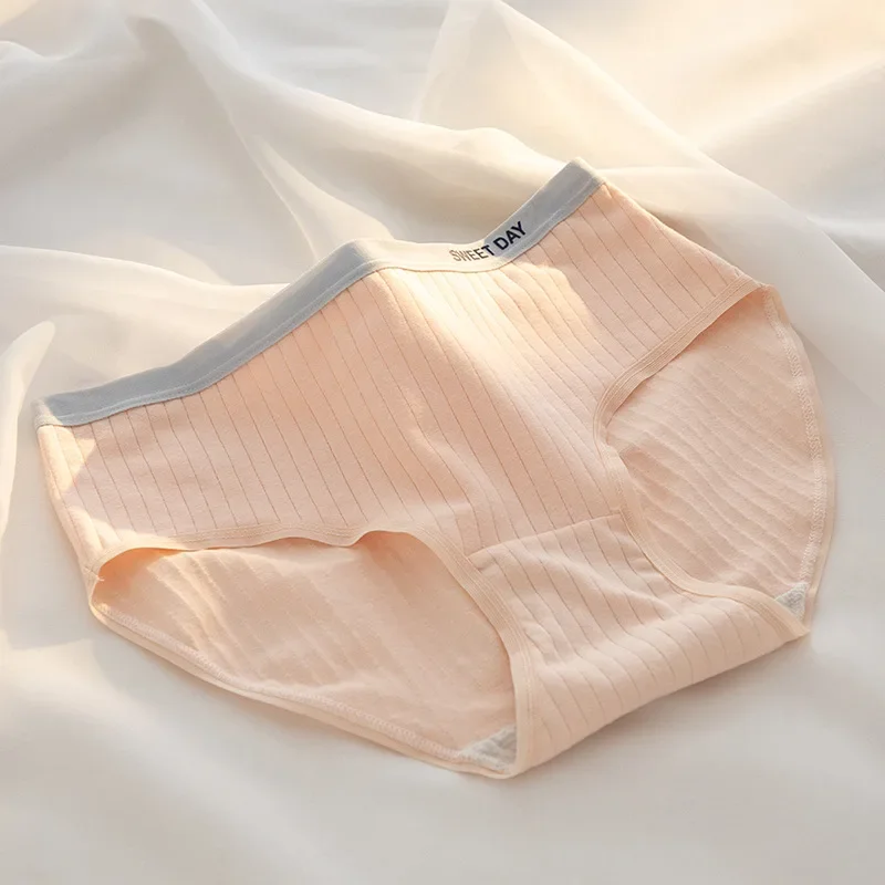 الأطفال الطلاب الصلبة القطن M L XL ملابس داخليّة حريمي 6 قطعة/الوحدة سراويل الخصر الأوسط ملخصات فتاة شابة المراهقين السراويل #6