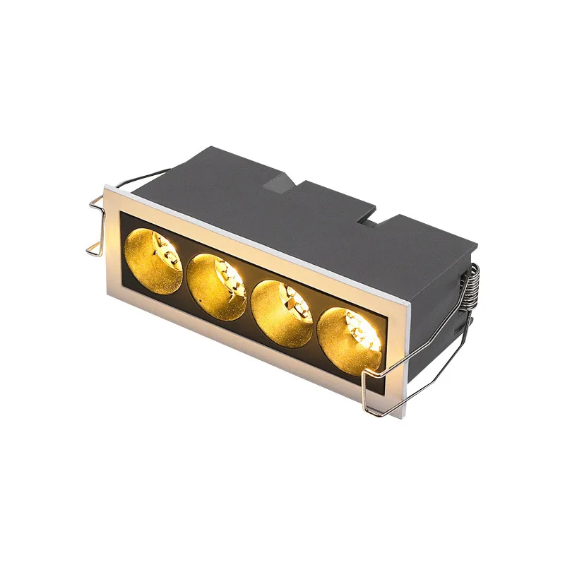 

4pcs Dimmable linear Deep anti-glare LED Downlight Spot light 8W16W Grille light COB ceiling light Embedded line light lighting