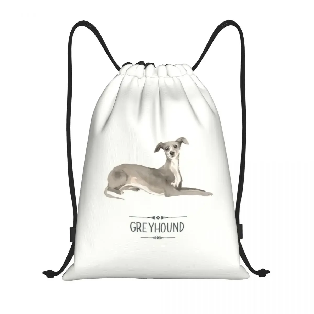 

Kawaii Greyhound Dog Drawstring Backpack Bags Women Men Lightweight Pet Whippet Sighthound Gym Sports Sackpack Sacks for Yoga