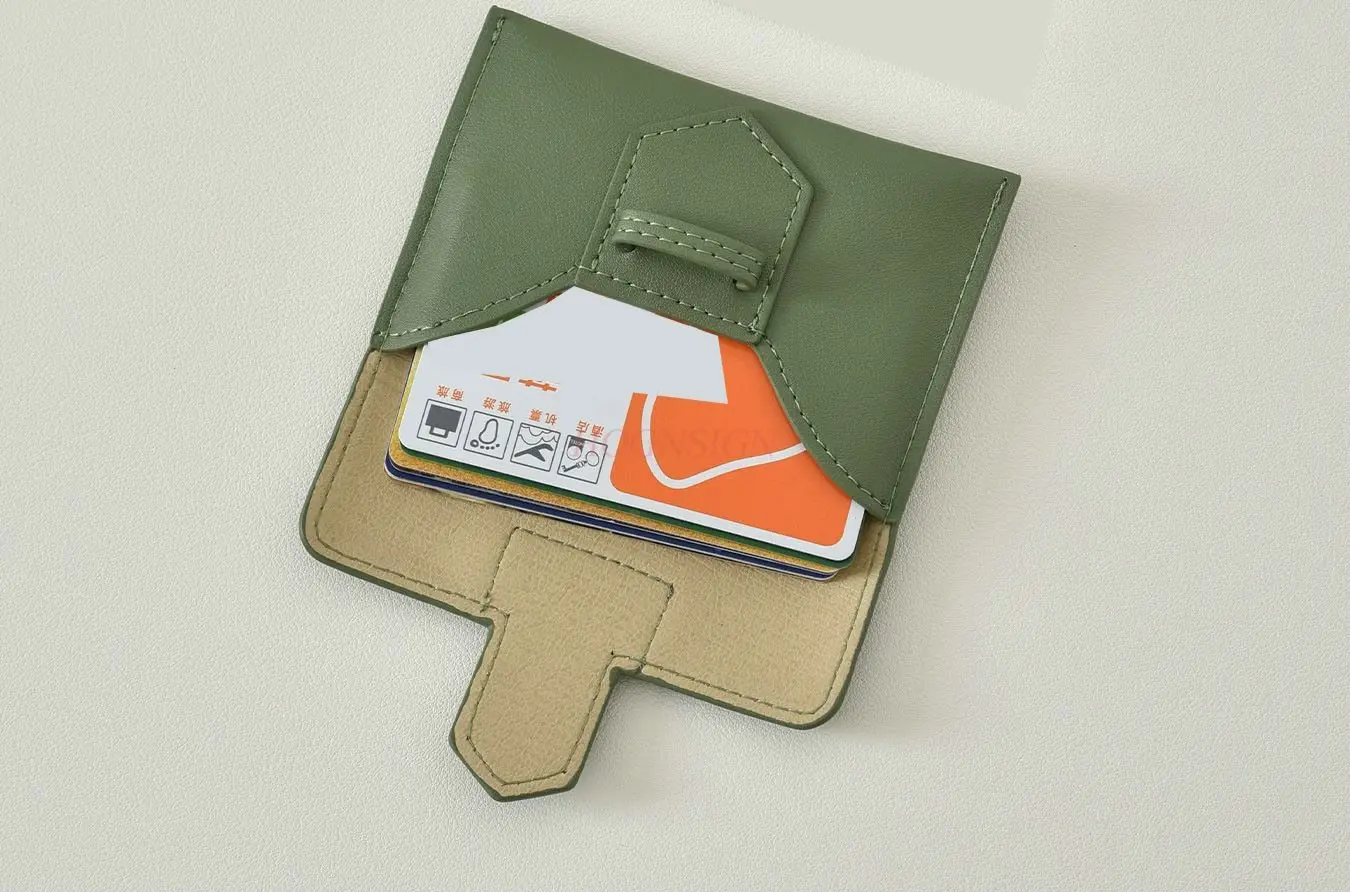 1pcs Original lightweight card bag, plain leather business card holder, simple business card bag, mini pocket card holder
