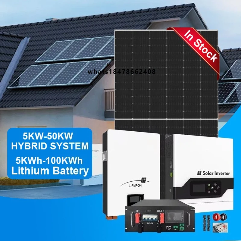 10kw 15kw 20kw 30kw Complete Solar Panel Energy System 10000w 20000w 30000w Off Grid Home Solar Panel Power System Kit