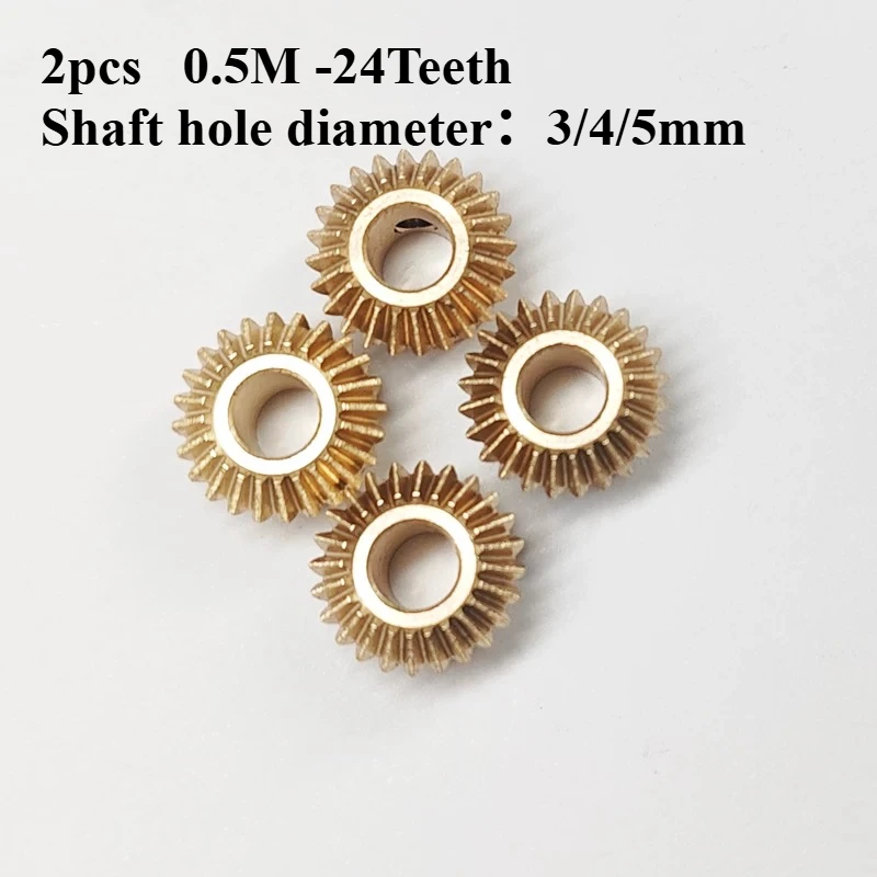 2pcs Mini Precision 1:1 Bevel Step Gears 0.5M 54T 4/5mm 90 Degree Transmission Metal Bevel Gear DIY Model