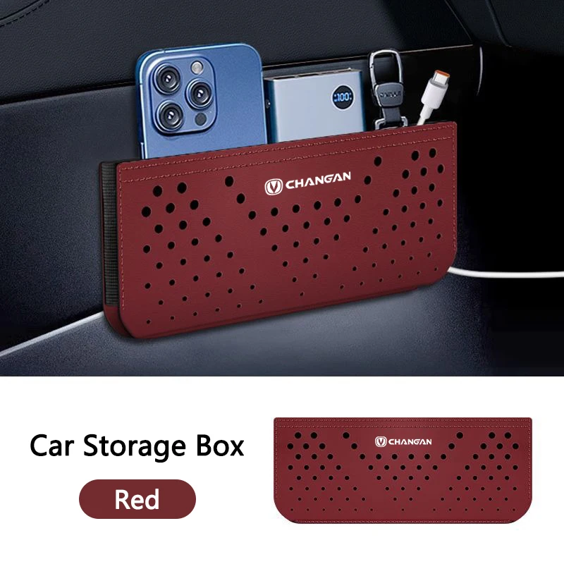 Imagen 3: Nueva Caja Organizadora de Asiento de Coche de Cuero de Alta Gama para Changan UNIT UNIK CS35PLUS CS55 PLUS CS75 PLUS Oshan X7 X5